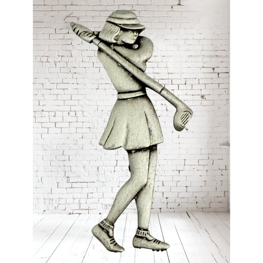 Vintage JJ (Jonette Jewelry) Retro Golfing Woman Brooch/Pin - Circa 1980s